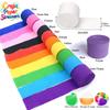 1pcs 4.5cm X 25meters Crepe Paper Streamers Tissue Paper Roll Flower Craft Making Birthday Wedding Party Backdrop DIY Decoration