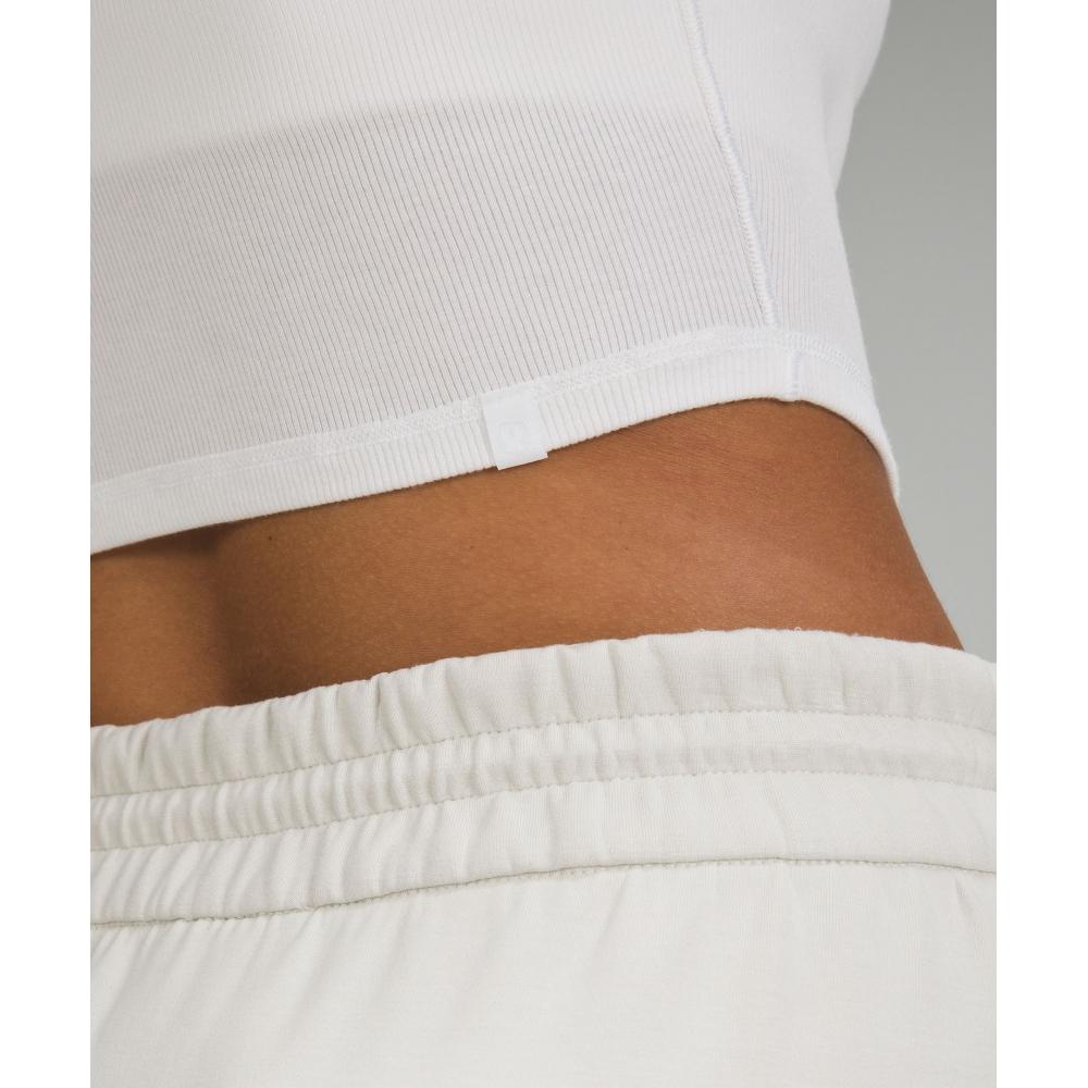 Lululemon Hold TighT STraighT Hem Cropped T shirT whiTe