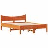VidaXL Bed Frames, Double Bed with Slatted Base, Adult Bed, Bedroom Furniture, Modern, Wax Brown 120x190 Cm 844752