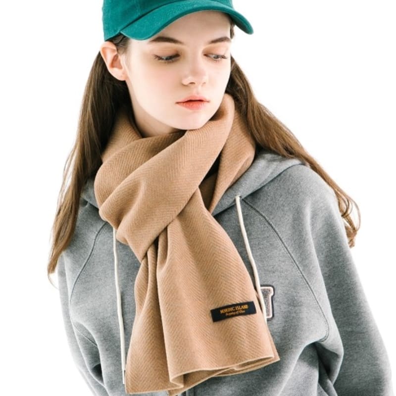 

NORDIC ISLAND Herringbone Muffler - Camel CAMEL