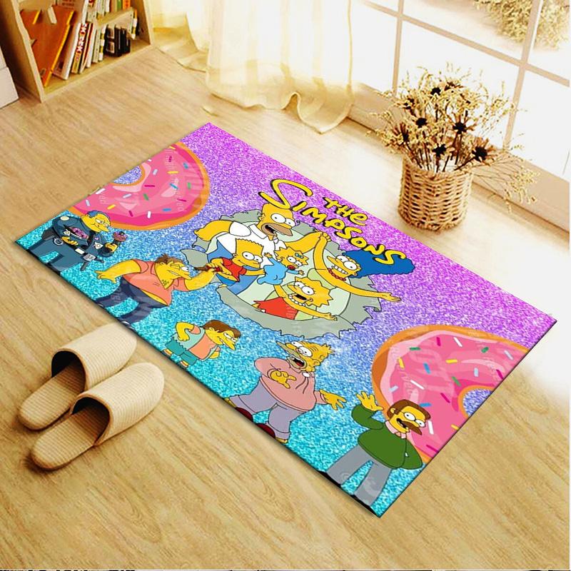 Simpsons Family Carpet Rug for Living Room Bedroom Home Sofa Decoration,Kids Play Non-slip Floor Mat