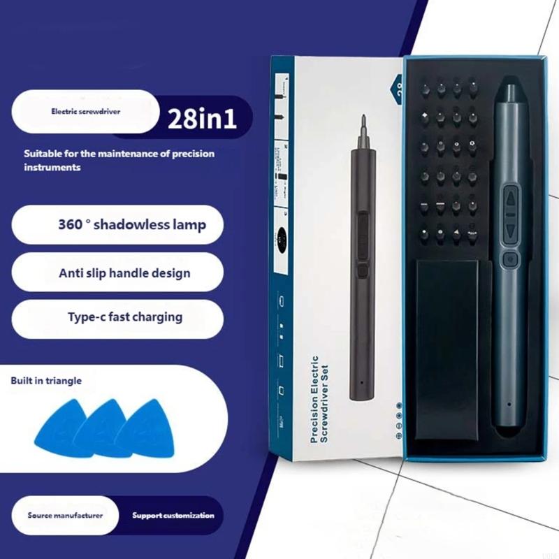 

Portable Electric Screwdriver Set 28 Accessories Build In LED Light Fast Charging China Mainland