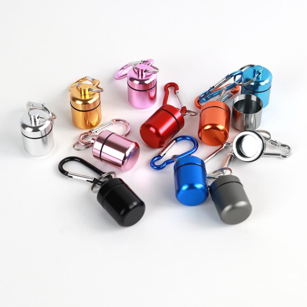 New Premuim Portable Mini Pill Case Keychain Box Waterproof Travel Container Bottle with Keyring for Medicine Ear Plug Jewelry