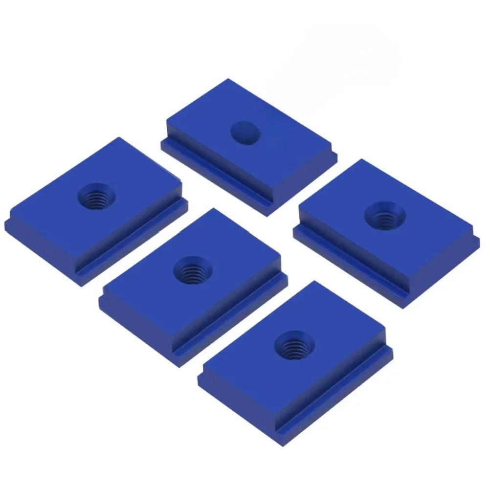 

5Pcs M6/M8 T-Slot Nuts T-Track Slider Blocks, Aluminum Alloy Fastener Kit for Woodworking Table Saw Jigs and Fixtures (as the picture,M6)