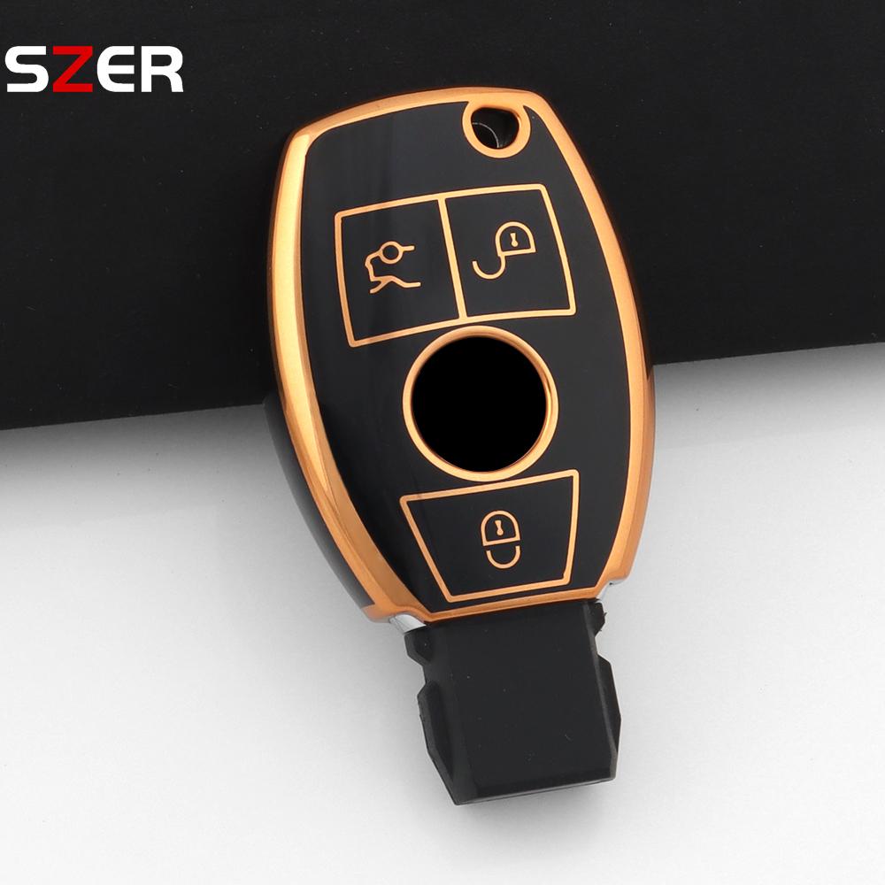Tpu Car Key Case Shell Cover Fob For Mercedes Benz Cla Gla Glc Glk W176 W463 W251 A B C E S Class W204 W211 Accessories