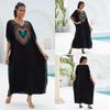 Embroidered Loose Women's Long Dress, Beach Dress, Sun Protection Cover Shirt