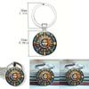 Elegant Glass Keyring With Sun Moon Design Rechargeable Key Holder For Office Use
