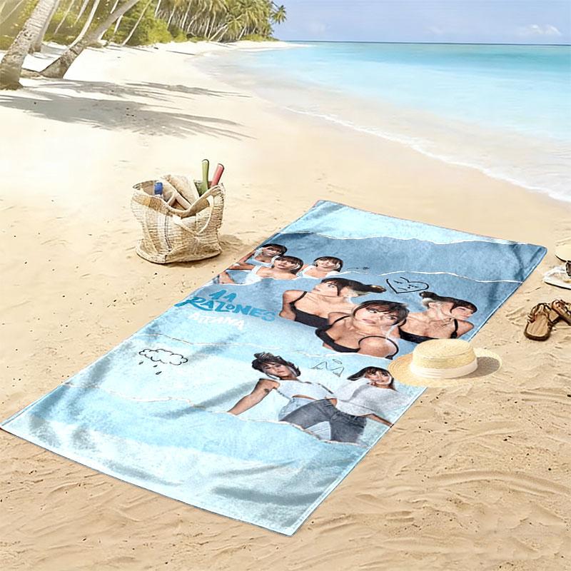 Aitana Print Beach Towel, Large Soft Quick Dry Towel for Beach Camping Swimming