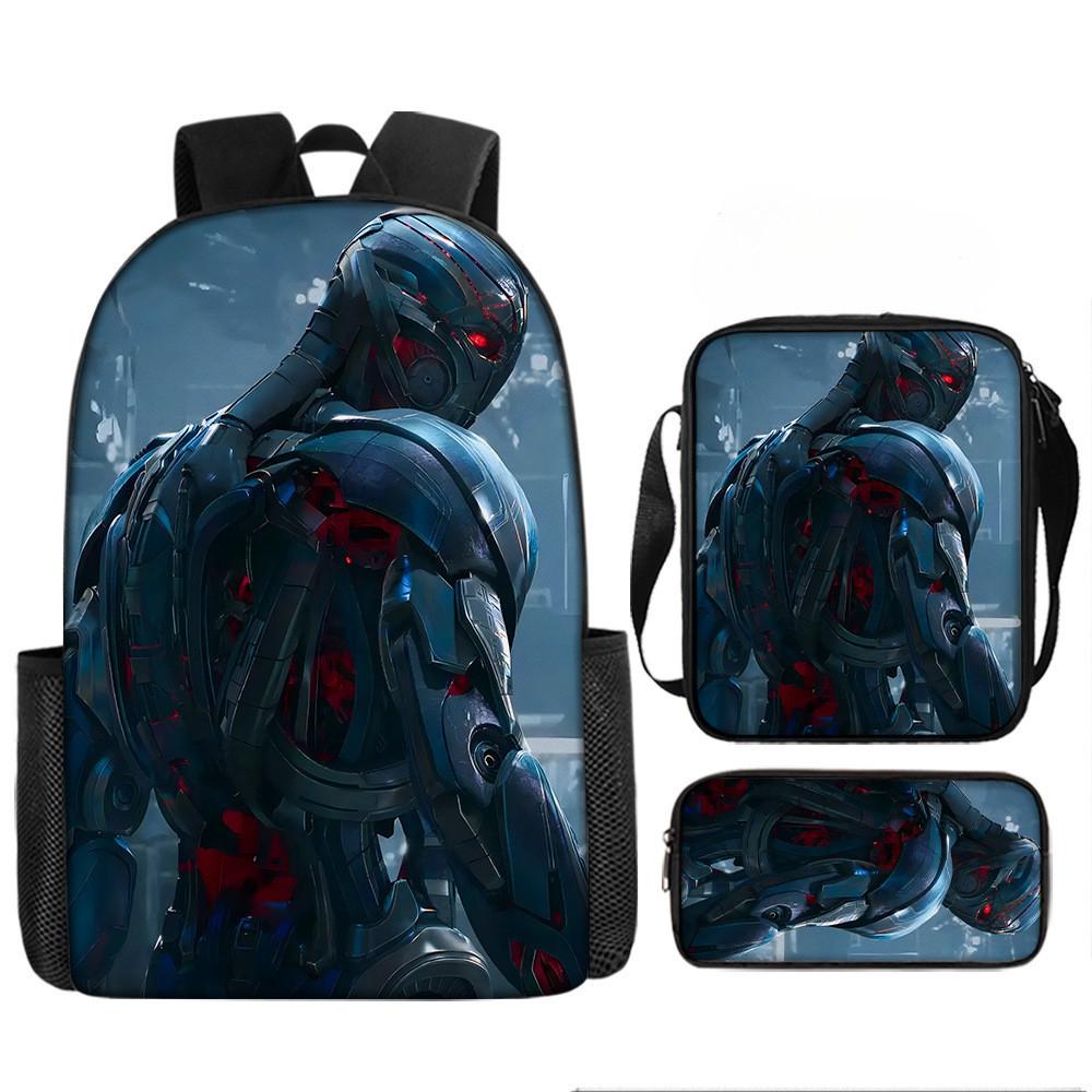Printed Avengers The Backpack Set Oxford Fabric Pencil Case Essentials School