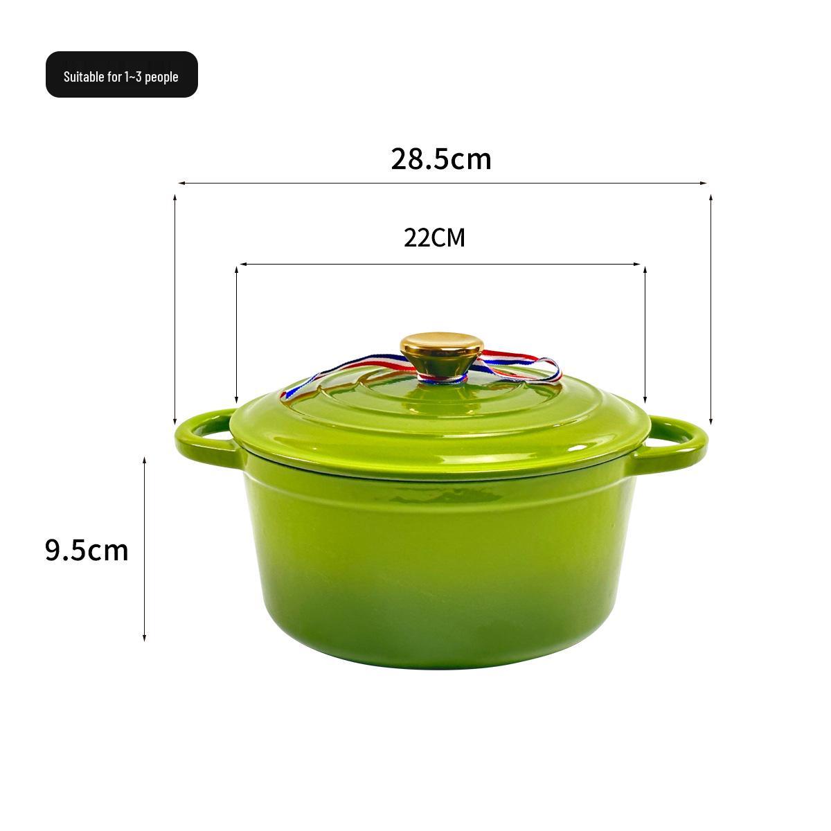 Enamel Cast Iron Cooking Pot: Stew, Soup, Clay, Seafood & Ceramic Pot for Induction & Gas Stoves.