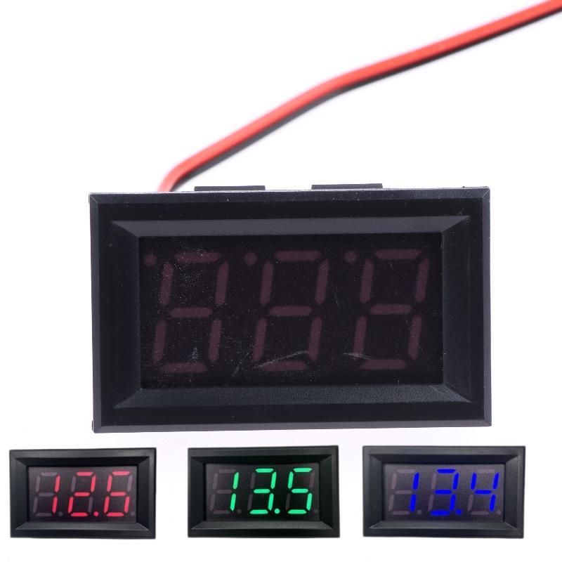 1/3pcs Motorcycle Vehicle LED Display Voltage Tester 0.56 Inch DC4.5-30V Digital Car Voltmeter Automotive Voltage Meter