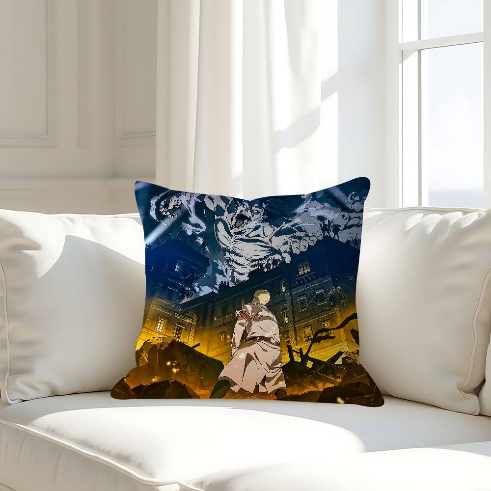 Anime Attack ON Titan Kuddfodral Avtagbart Tvättbart Kuddfodral – Mjukt Linne för Alla Årstider