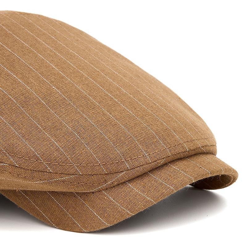 Men's Spring Cap Striped Beret Retro Forward Cap Women's British Newspaper Boy Hat Sun Hat