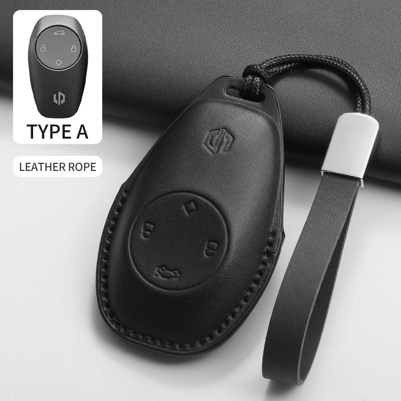 Housse Étui Porte-Clés de Voiture en Cuir PU Pour Leapmotor T03 S01 C11 Pour C01 T03 S01 C11 Leap Control Housse de Protection Accessoires Durables