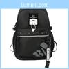 Urban Style Nylon School Backpack With Letter Pattern And Ergonomic Shoulder Straps For Middle School Students