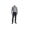 Under Armour Logo Print Square Neck Long Sleeve Polo Shirt Men Polo Shirts Gray 1361610-035