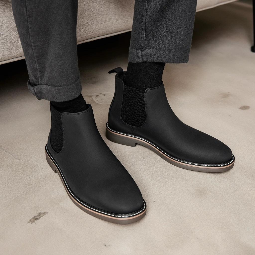 Chelsea Boots Men 2026 Comfortable Brand Fashion Chelsea Boots
