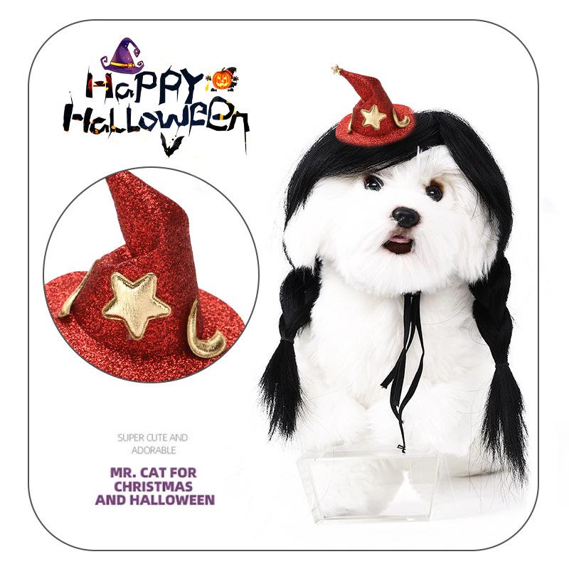 Double Ponytail Pet Wigs - Christmas & Halloween Dog Accessories