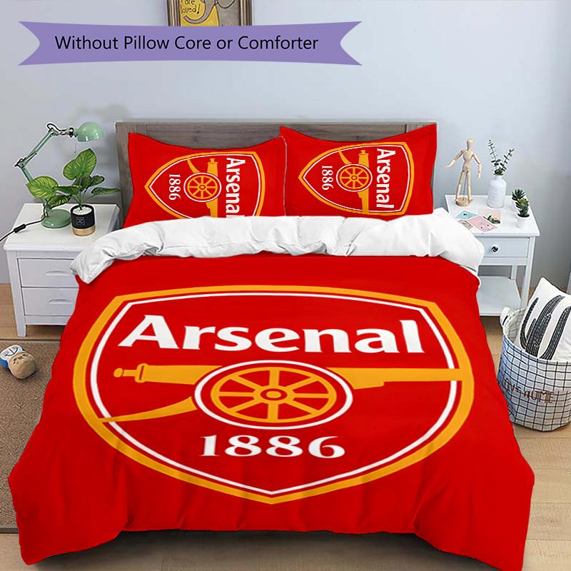 3pcs A-Arsenal2 Design Cover Set - HD Printed Bedding with 1 Cover and 2 Pillowcases - Perfect for Home and Dorm Decor
