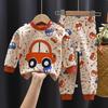 Kinder Pyjama Sets Unisex Weich Bequem Cartoon Dinosaurier Bekleidungsset Outfit Geeignet Jungen Mädchen Perfekt für Herbst Winter