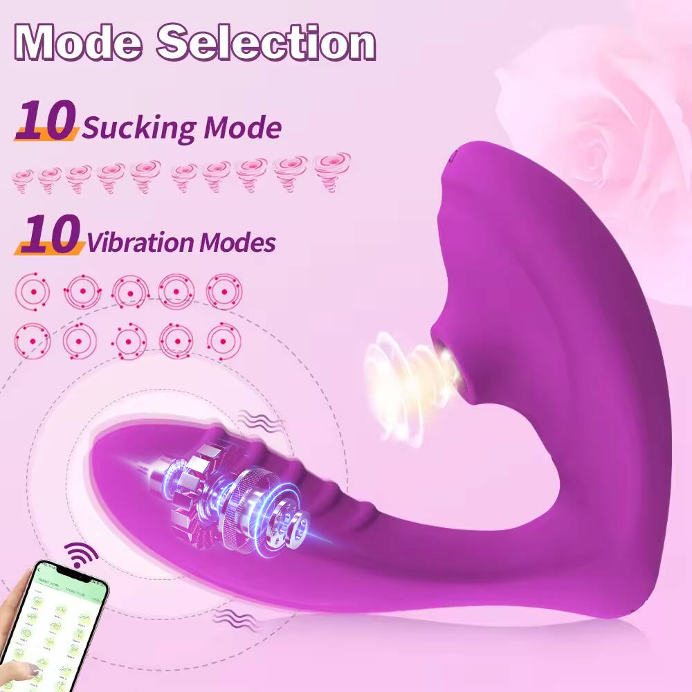 Vagina Sucking Vibrator Female 20 Speed Modes Clitoral Nipple G Spot Sucking Vibrator Vagina Stimulator Sex Toys for Women Adult