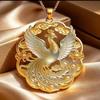 Painted Alloy Enamel Pendant Artistic Chinese Style Skin-friendly Jewelry for Women Traditional Costume Matching Accessory