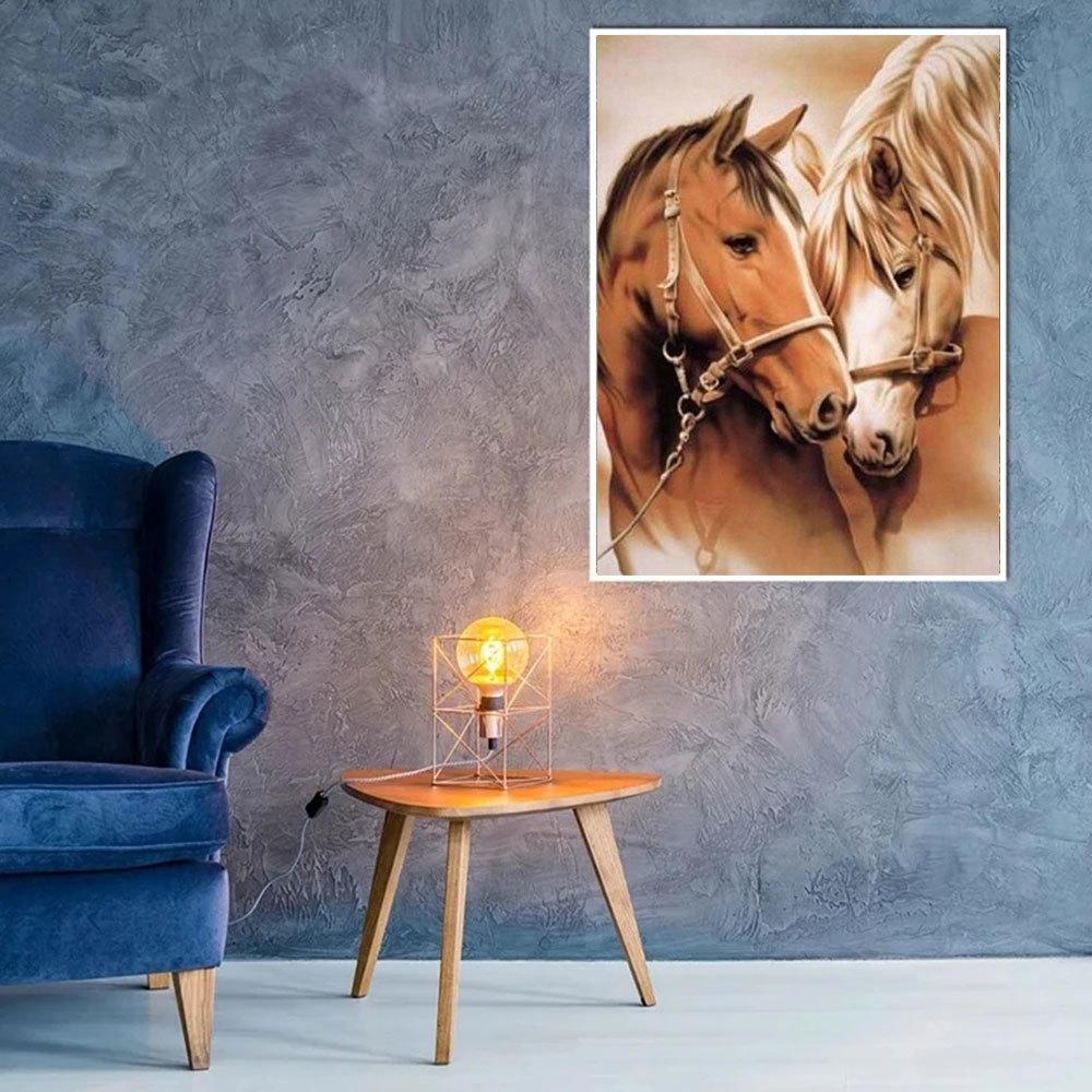 Pittura Diamante 5D Nuovi Arrivi Cavallo Ricamo Rotondo Completo Animali Mosaico Regalo Fatto a Mano Decorazione per la Casa