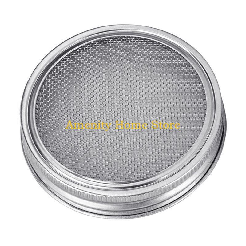 F26C Sprouting Jar with 304 Stainless Steel Screen Lid Wide Mouth Mason Sprouter Germinator for Organic Healthy for Fresh Mung