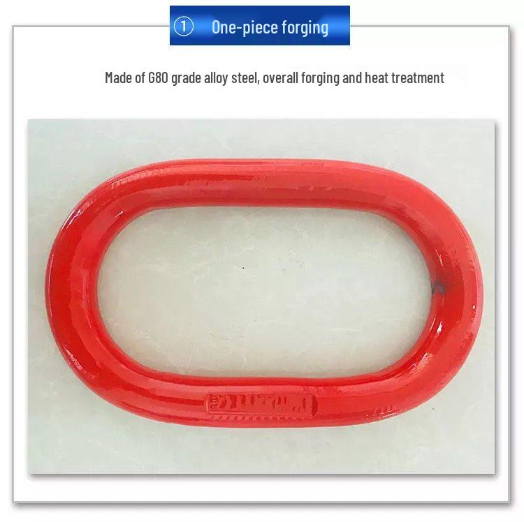 Durable Double Ring Chain Connector for Lifting
