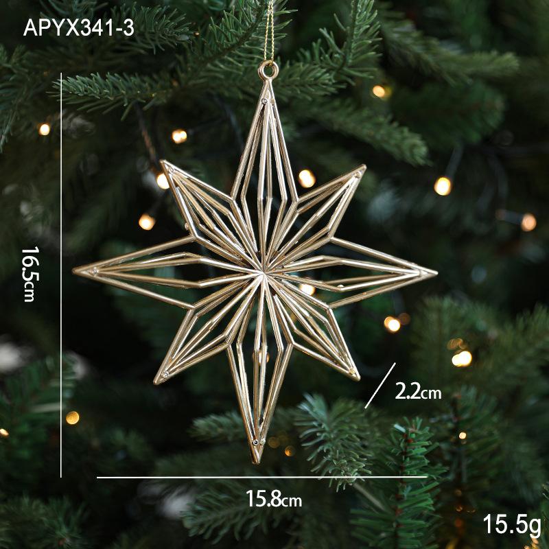 Christmas Tree Electroplated Hanging Decoration Sequins Snowflake Pieces Christmas Tree Scene Xmas Atmosphere Supplies