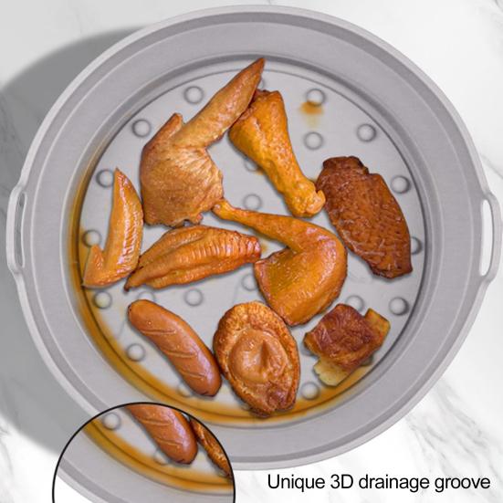 

Коврик для фритюрницы пищевой многоразовый экологически чистый складной силиконовый коврик для противня для микроволновой печи кухонные принадлежности L красный