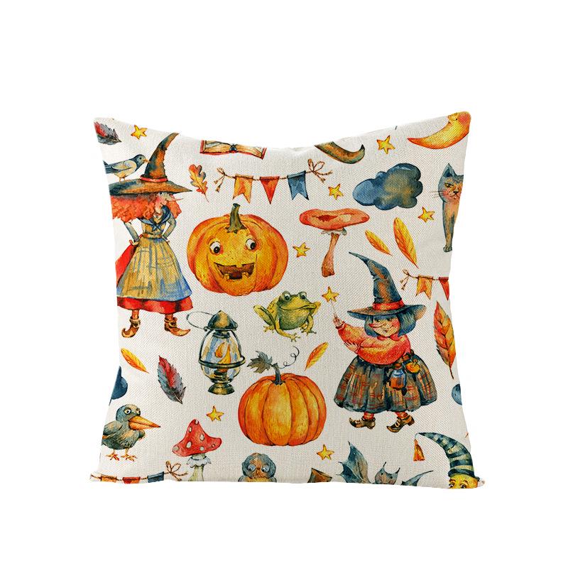 Neue Halloween Polyester Kissenbezug Zuhause Zuhause Schlafzimmer Sofa Kissen Lendenkissenbezug