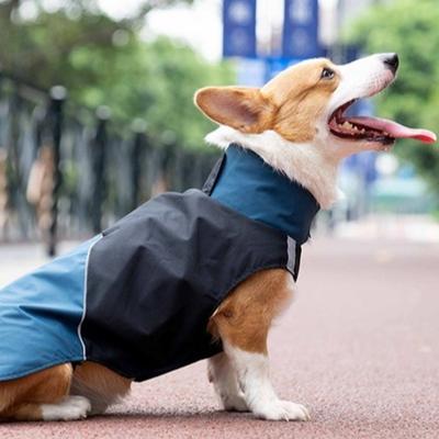 Adjustable Dog Rain Jacket Windproof Dog Rain Cloak Dog Reflective Raincoat  Rainy Weather