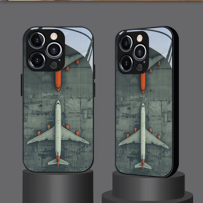 Two aircraft pattern phone cases for iPhone 17 16 15 14 13 12 11 Pro/ Max /Plus anti-fall and shockproof back cover