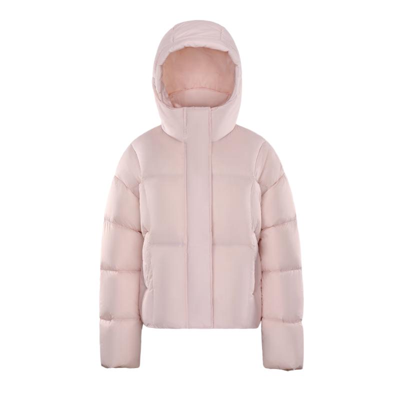 Camel Women's High-Loft Short Puffer Down Jacket