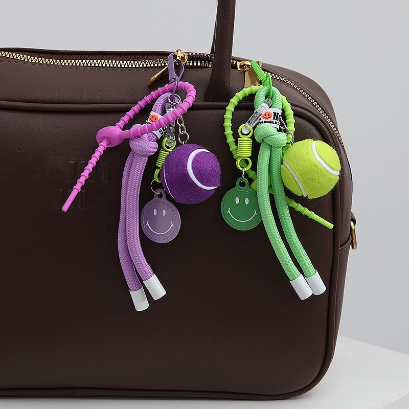 New Color Tennis Car Keychain Charm Bag Pendant Sports Paracord Key Chain-Tennis Gift and Souvenir for Fans and Lovers