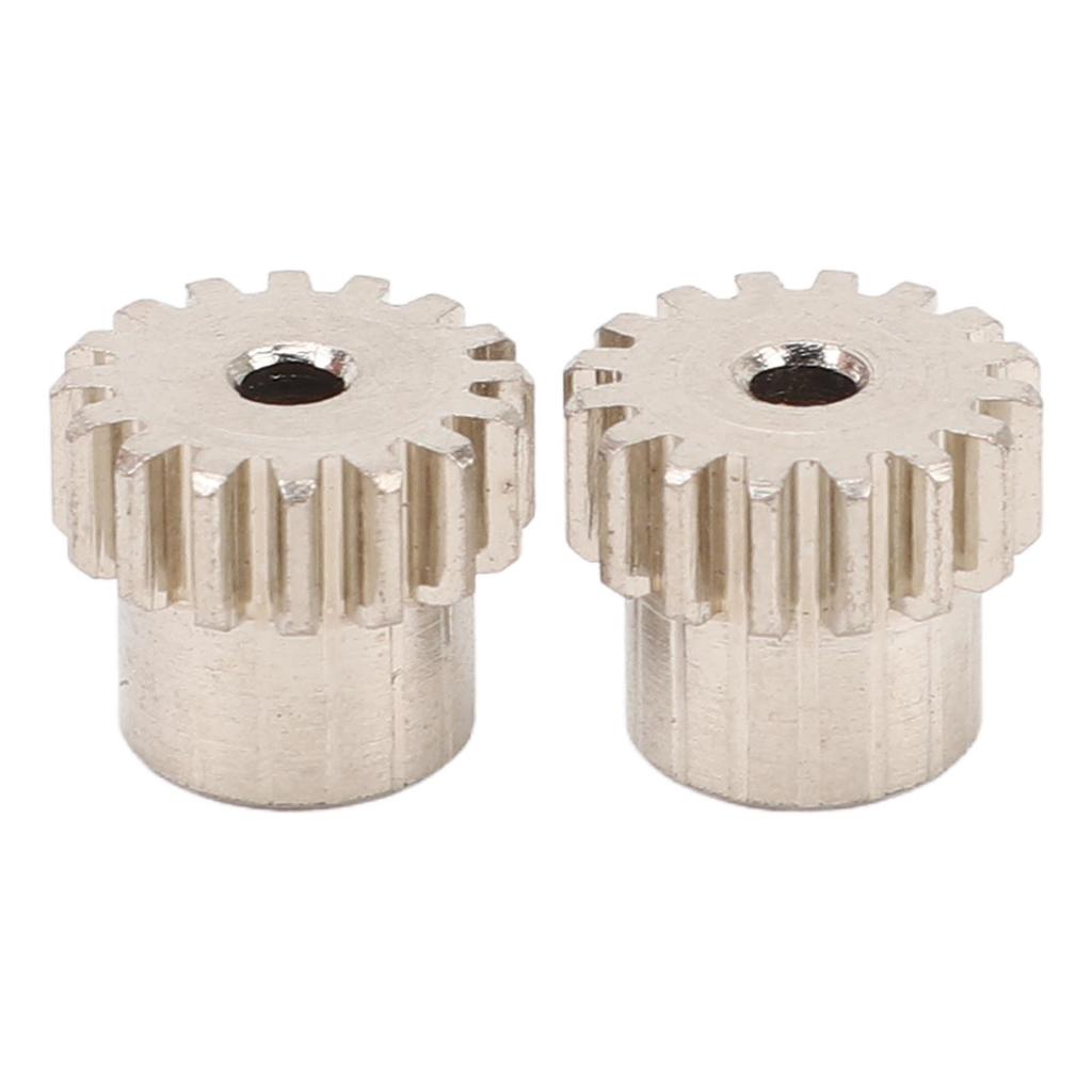 2Pcs RC Motor Gear Set M0.6 16T Precise Fit Low Noise Steel Pinion Motor Gears for 1/12 1/16 Remote 