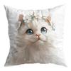 New White Cat Dream Print Pillowcase Atmosphere Decorative Cushion Pillowcase