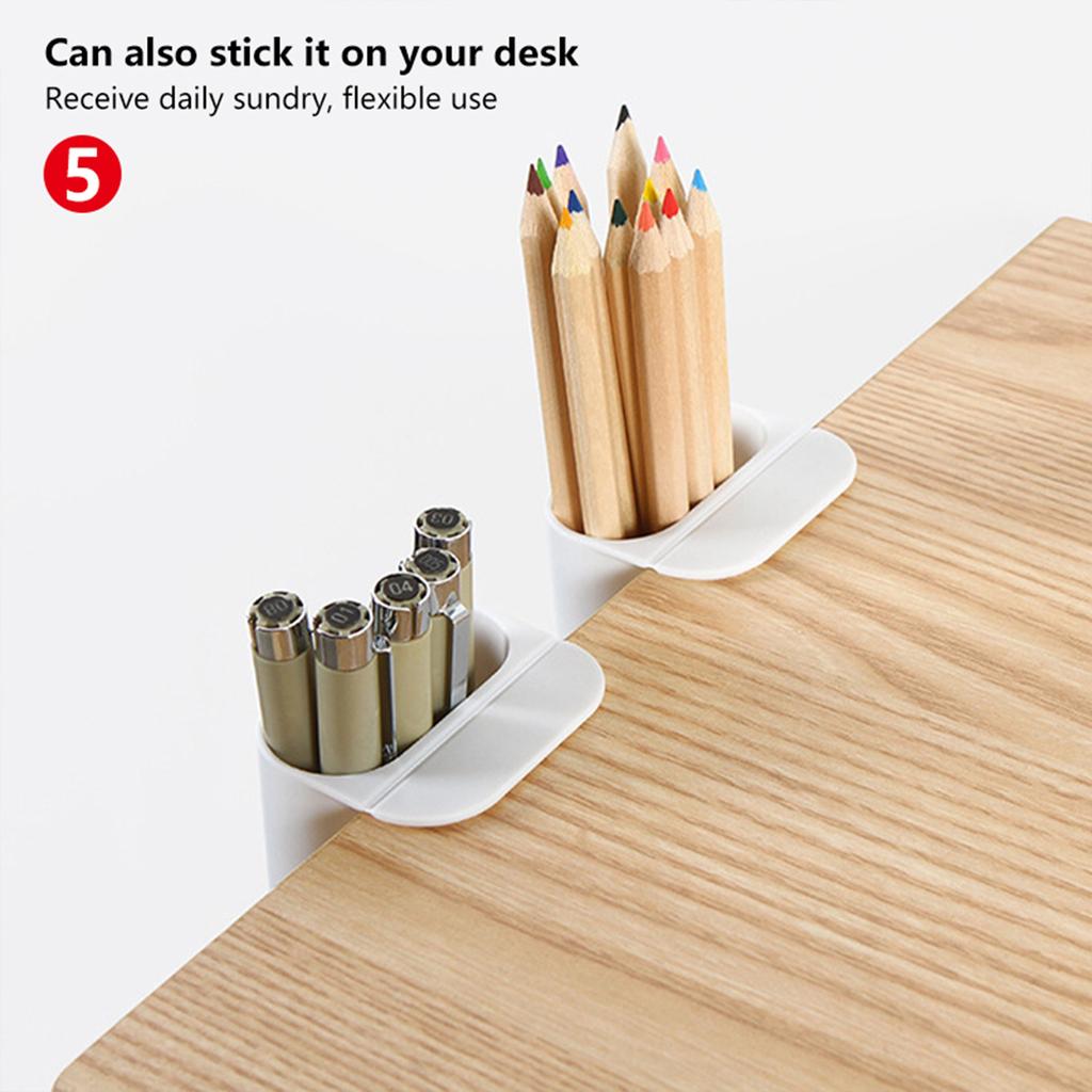 Wall Mounted Storage Box No Punching Tv Remote Control Storage Pen Holder Desk Organizer Multifunction Desk Organizers Shelf