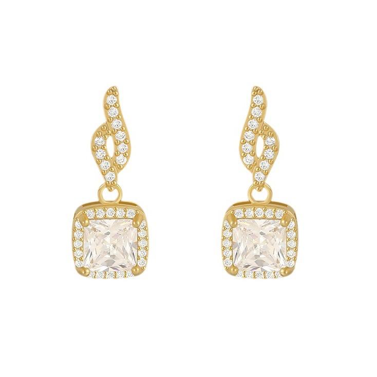 Silver Needle Versatile Micro-inlaid Zircon Stud Earrings