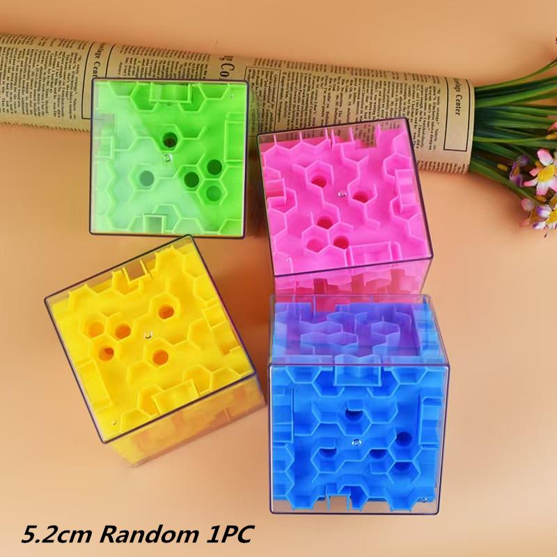 TOBEFU 3D Maze Magic Cube Transparent Six-sided Puzzle Speed Cube Rolling Ball Game Cubos Maze Toys for Children Educational