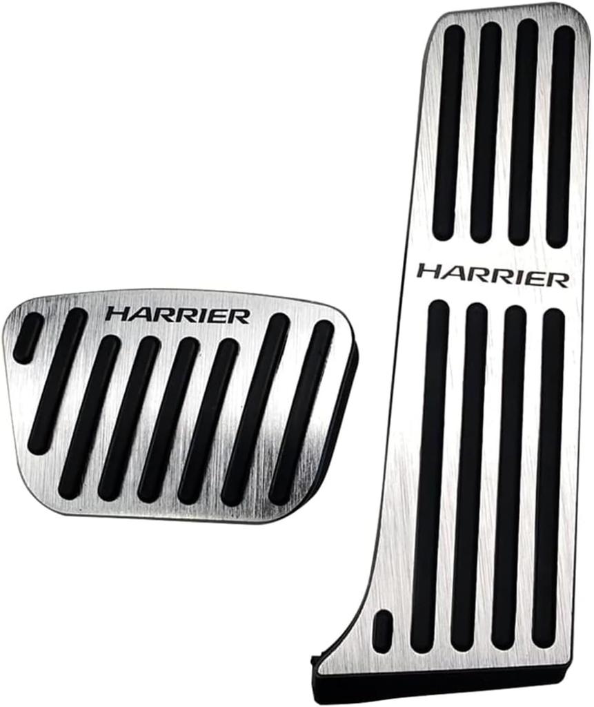 Aluminum Pedal Covers for Toyota Harrier 80 Series 2022 Accelerator Brake Pedals No Tools Includes Rubber Custom Parts (January - Current) &