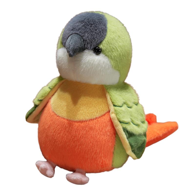 Marionnette à main Perroquet Oiseau Réaliste 25 cm Peluche Douce Moelleuse Animale de Dessin Animé Interactive Accessoire pour Raconter des Histoires Cadeau d'Anniversaire 25cm puppet