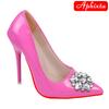 Fashion Aphixta 12cm Super High Stiletto Heels Women Pumps Luxury Big Transparent Diamonds Buckle Official Party Shoes Big Size 35-50