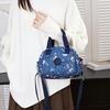 Women's Printed Shoulder Bag Water-Repellent Nylon Handbag