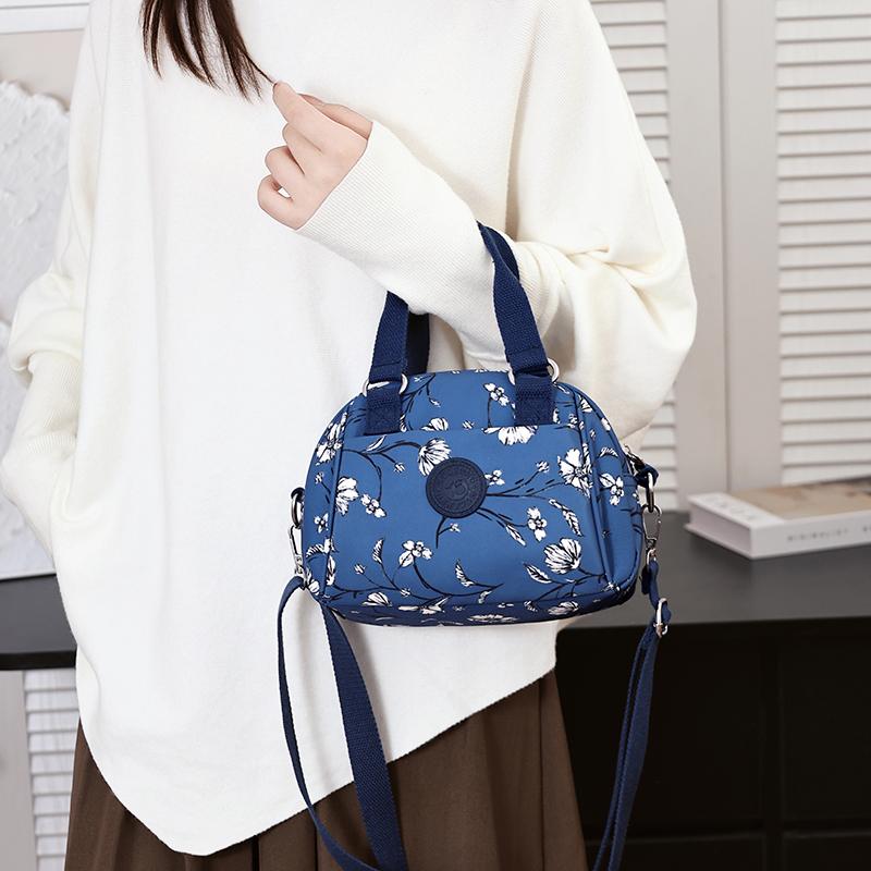 Women's Printed Shoulder Bag Water-Repellent Nylon Handbag