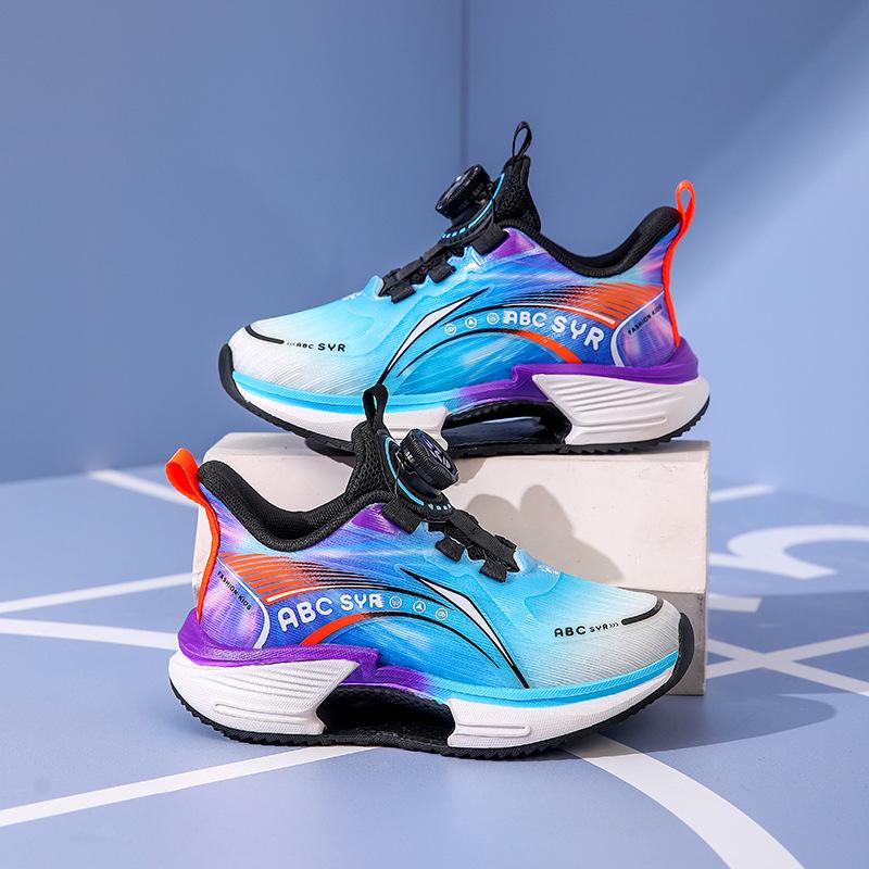 

Children s sports shoes 2025 spring new children s mesh breathable rotating button running shoes children s lightweight sports shoes 39