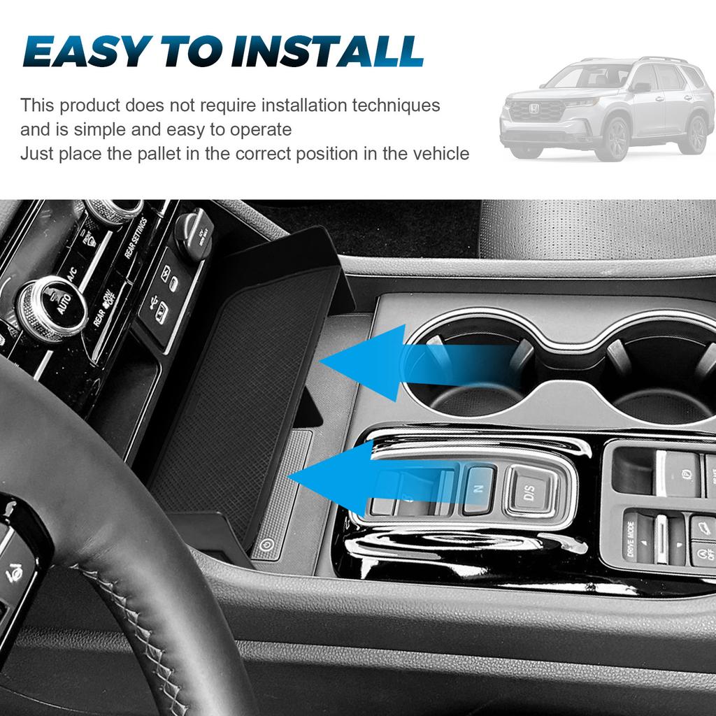 Center Console Organizer Tray for Honda Pilot 2025-2025 For Honda Passport 2026 Car Armrest Storage Box Secondary Insert Divider