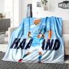 1pc Haaland1 Blanket, Gift, for Men and Women, Soft Blanket, Good for Sofa Bed Couch Travel, Lightweight Flannel Blanket