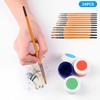 2 Sets Artist Brushes Black Tail Double Color Nylon Wool Watercolor Student Art Painting Tool